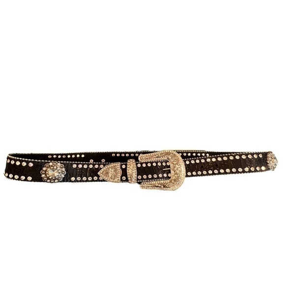 BLAZIN ROXX BELT W/REMOVABLE BELT BUCKLE WESTERN BELT BLING SEQUIN - Picture 1 of 6